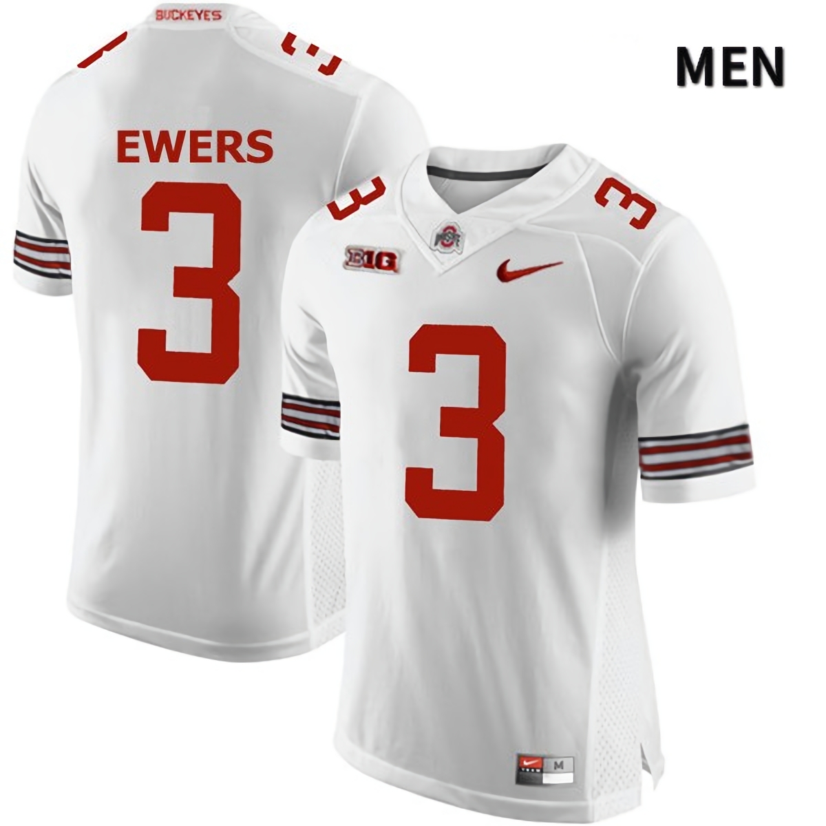 Quinn Ewers Ohio State Buckeyes Men's NCAA #3 White College Stitched Football Jersey VXH5856NF